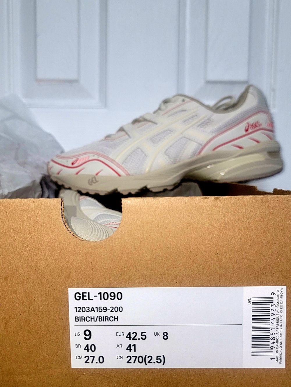 ASICS GEL-1090 Women’s Running Sneakers in Birch